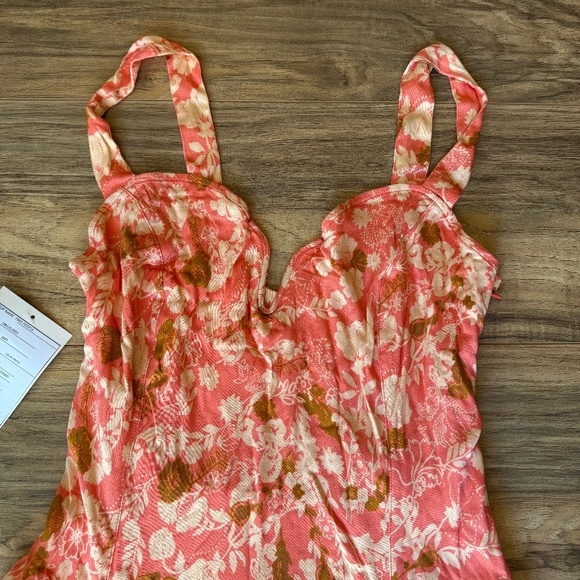 NWT - Free People Peach Celia Mini Dress XS - Picture 3 of 13